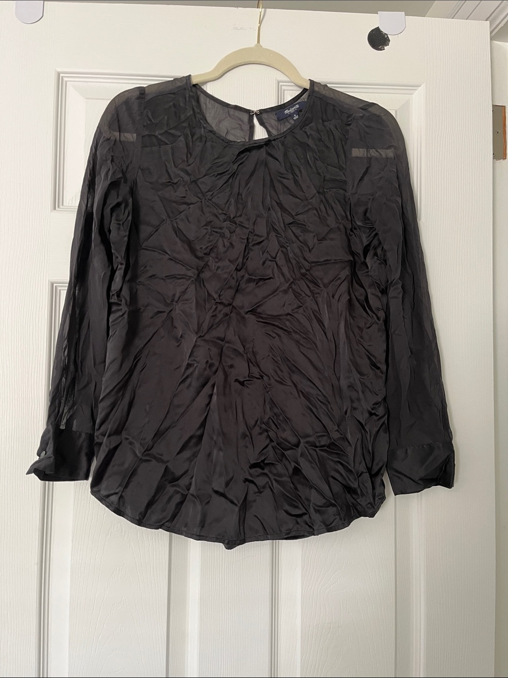 Madewell 100% Silk Black Women's Blouse